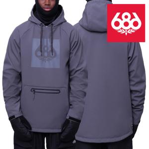 2023-24 686 WATERPROOF HOODY Rhino Grey シックスエイトシックス スノーボードウェア ジャケット メンズ スノーボード 日本正規品｜peachboys