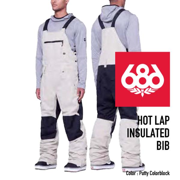 2023-24 686 MEN&apos;S HOT LAP INSULATED BIB Putty Colo...