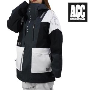 【特典あり】2023-24 ACC EXTREME JACKET PHANTOM Charcoal Black White スノーボードウェアー ジャケット メンズ レディース 日本正規品｜peachboys