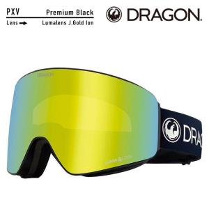 2023-24 DRAGON PXV Premium Black Lumalens J.Gold Ion ドラゴン ブラック スキー スノーボード ゴーグル 2024 日本正規品｜peachboys