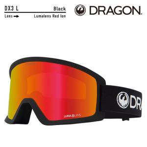 2023-24 DRAGON DX3 L Black Lumalens Red Ion ドラゴン ブラック スキー スノーボード ゴーグル 2024 日本正規品