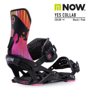 2023-24 NOW BINDINGS YES. x NOW COLLAB Black/Pink ナウ イエス ナウ コラボ ブラックピンク スノーボード 2024 日本正規品｜peachboys