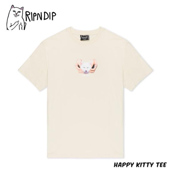 RIPNDIP HAPPY KITTY TEE リップンディップ ハッピー キティ Tシャツ ナチュ...