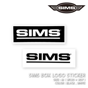 2026-27 SIMS BOX LOGO STICKER M Black / White シムス ボックスロゴ シール ステッカー スノーボード 26-27 日本正規品