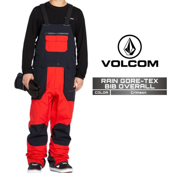2024-25 VOLCOM RAIN GORE-TEX BIB OVERALL Crimson ボ...