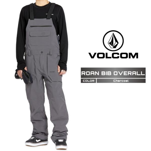 2024-25 VOLCOM ROAN BIB OVERALL Charcoal ボルコム スノーボ...
