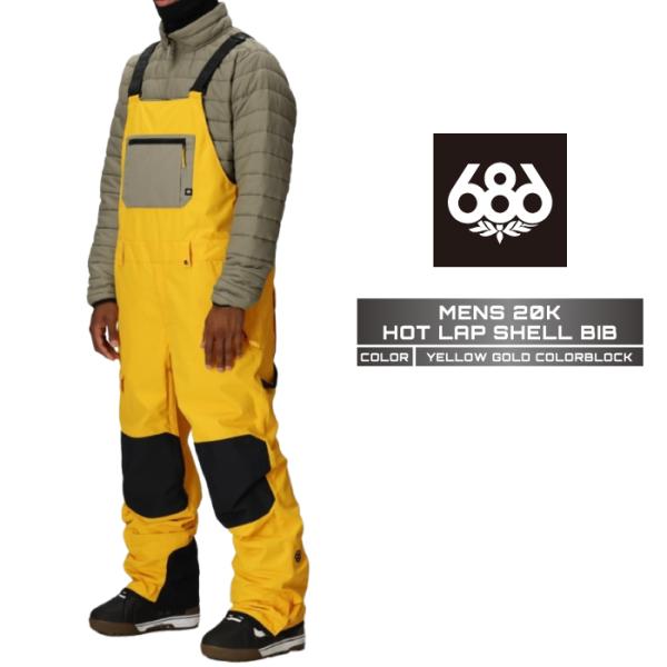 2025-26 686 MENS 20K HOT LAP SHELL BIB Yellow Gold...