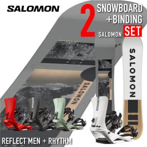 スノーボード 2点セット メンズ 2022-23 SALOMON REFLECT MEN RHYTHM サロモン リフレクト メン リズム 板 ビンディング バインディング 金具 2023 日本正規品｜peachboys