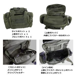 ウエストバッグ ミリタリー風 迷彩柄 多機能バ...の詳細画像2