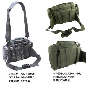 ウエストバッグ ミリタリー風 迷彩柄 多機能バ...の詳細画像3