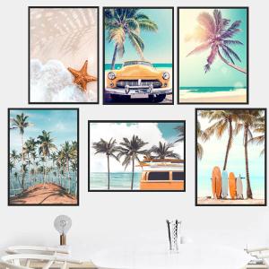 単品 33×43cm アートパネル 枠付きフレーム絵画 西海岸風