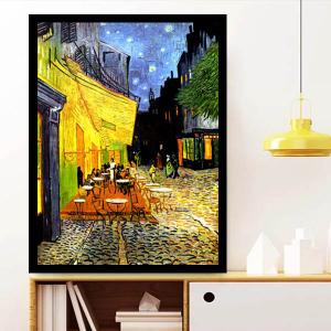 原寸複製画 ゴッホ 夜のカフェテラス 原寸 額縁付き 額縁サイズ縦870mm