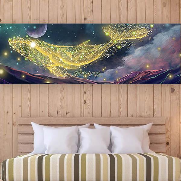 上級 フル ダイヤモンドアート キット ビーズ刺繍 くじら 鯨 星座 夜空 幻想的 モザイクアート ...