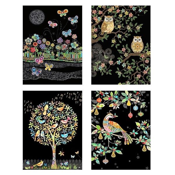 中級 フル ダイヤモンドアート キット ビーズ刺繍 切り絵風 シンプルアート モザイクアート リハビ...