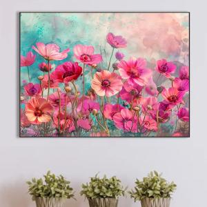 上級 フル ダイヤモンドアート キット ビーズ刺繍 花畑 晴天 コスモス