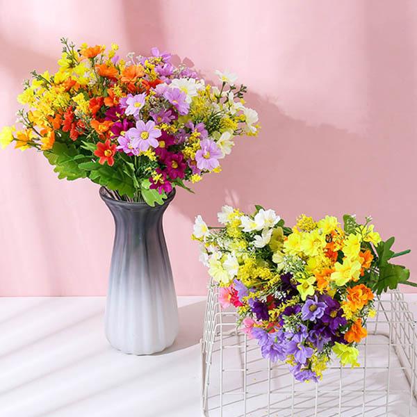 1束 選べる5色 造花 カラフルデイジー 雛菊 ヒナギク ミニコスモス カントリー フェイクグリーン...