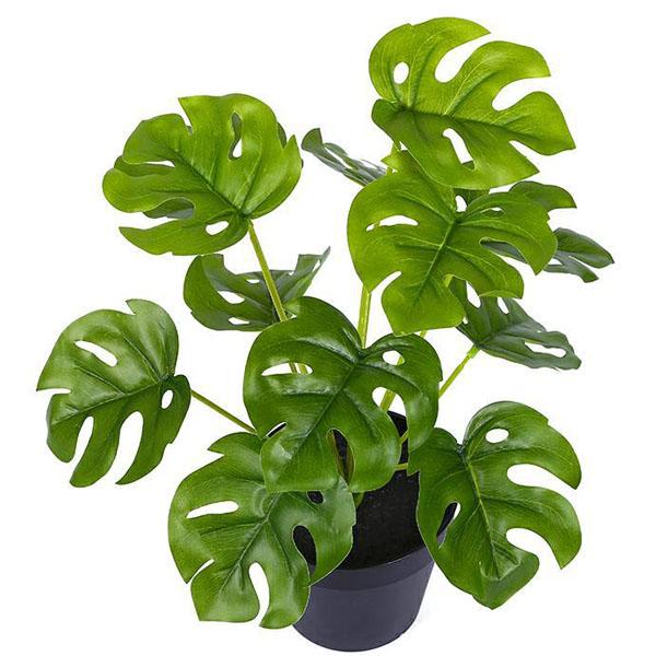 1束 ハワイアン モンステラ 南国 観葉植物 熱帯雨林 人工 造花 リーフ フェイクグリーン スワッ...