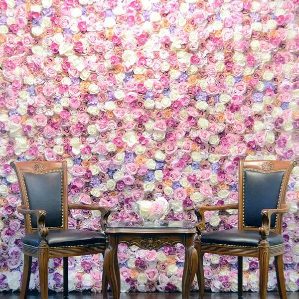 フラワーウォール 花壁 フラワーパネル 空間演出 ウェディング ディスプレイ 壁掛け アーティフィシ...