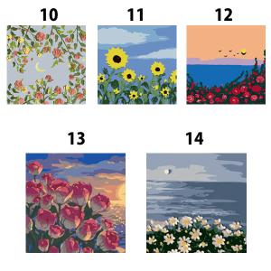 数字塗り絵 油絵風 フレーム絵画 ミニサイズ ...の詳細画像2