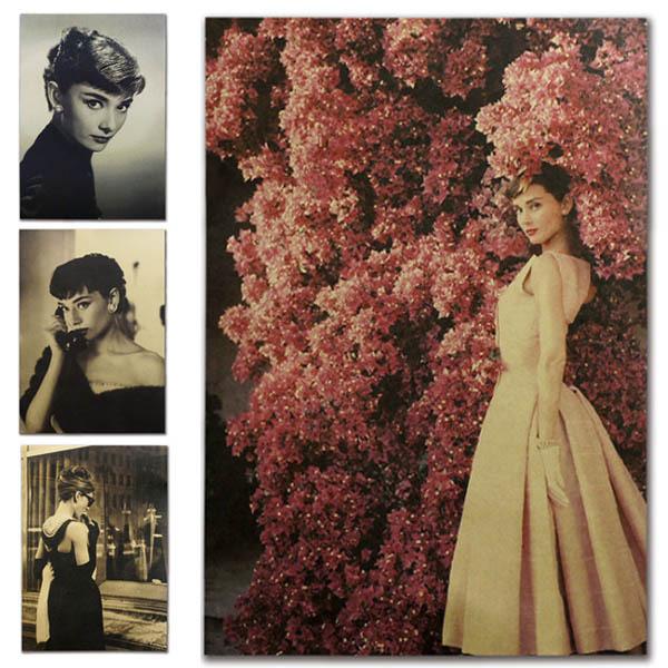 ビンテージ ポスター オードリー・ヘプバーン 映画スター ハリウッド ブロマイド クラフト紙 レトロ...