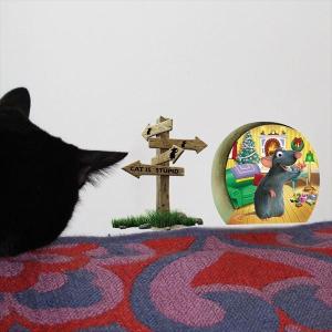 だまし絵ステッカー ねずみのレミー 幅木用 ト...の詳細画像1