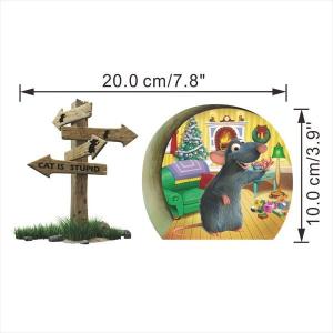 だまし絵ステッカー ねずみのレミー 幅木用 ト...の詳細画像3