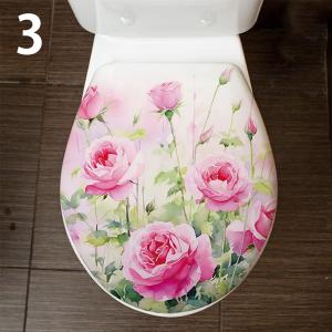トイレ用 イラストステッカー 便器のふた フラ...の詳細画像3