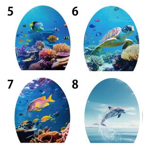 トイレ用 イラストステッカー 便器のふた 海 ...の詳細画像2