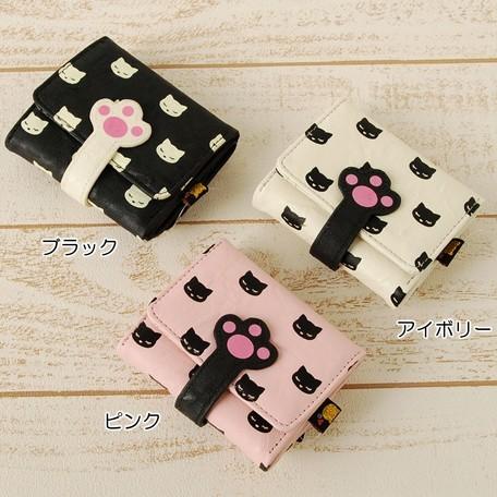 おすましプーちゃん にくきゅープーちゃん 三つ折り財布 小さい財布 ネコ アニマル ポップ柄 a