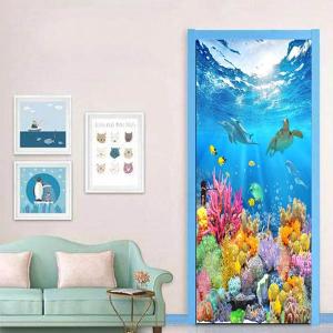 ドアステッカー トリックアート 海底 珊瑚礁 ...の詳細画像1