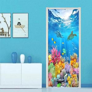 ドアステッカー トリックアート 海底 珊瑚礁 ...の詳細画像2