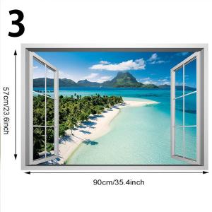 ウォールステッカー 南国 リゾート風景 海 ビ...の詳細画像5