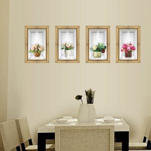 だまし絵ウォールステッカー 枠縁付き 花 展示ケ...の商品画像