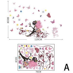 ウォールステッカー フェアリー シルエット 花...の詳細画像2