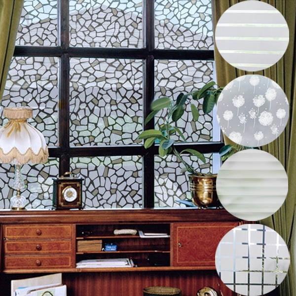 ガラスフィルム ステッカー シールタイプ 目隠し ステンドグラス すりガラス 曇りガラス 内装 装飾...