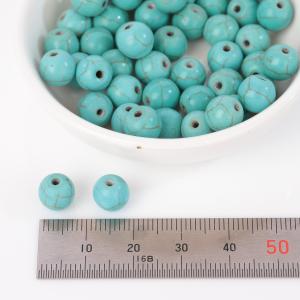 ターコイズ 天然石 ビーズ 8mm 50個 両...の詳細画像1
