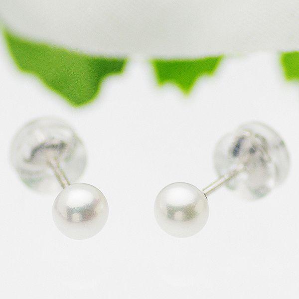 高級 淡水真珠 パール スタッド ピアス 3.5mm ベビーパール 冠婚葬祭 フォーマル パーティー...