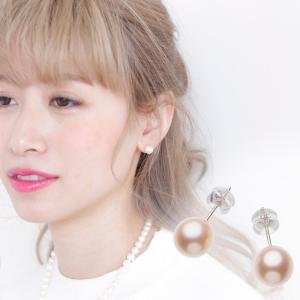 プラチナ パール ピアス 8mm アコヤ 真珠 Pt900 冠婚葬祭 ホワイト