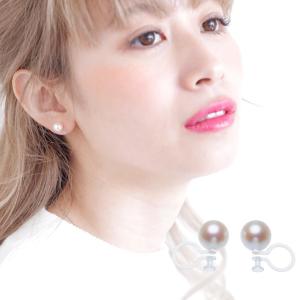 アコヤ本真珠 パール イヤリング ホワイトピンク系 8mm-8.5mm K14
