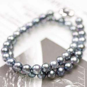 黒蝶真珠 ネックレス ピーコックグリーンカラー 10.8-8.0mm : 真珠専門