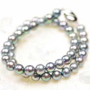 TASAKI（タサキ） グレーパール ネックレス 43cm 真珠 8.0~8.5mm