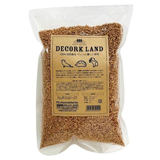 P2 デコルク ランド（小粒）1.5L コルクの床材 巣材 おもちゃ 掃除 ヒナ 雛 幼鳥 鳥 イン...