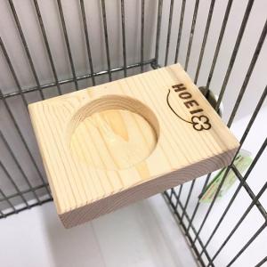 HOEI おすわりテーブル（Sサイズ）1個 止まり木 おやすみボード 餌皿 休憩ボード かじり木 ボルダリング 踊り場 ステップ ウッドステージ 鳥 インコ