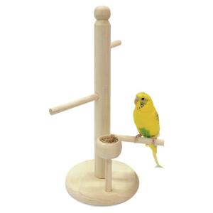 MARUKAN 止まり木タワー（Sサイズ）餌皿付 バードジム アスレチック スタンド 小鳥 セキセイインコ コザクラインコ おもちゃ
