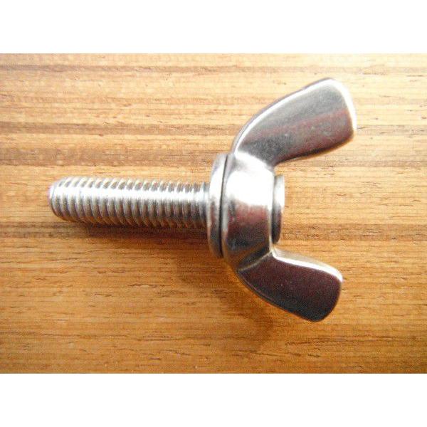 蝶ボルト M6mm×20mm ステンレス製 止まり木の固定などに ネジ 金具