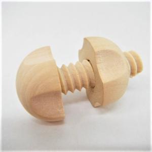 ナチュラルウッドトイ「ボルト＆ナット」1個 木製 ハンドトイ インコ オウム 鳥 おもちゃ ネジ かじり木