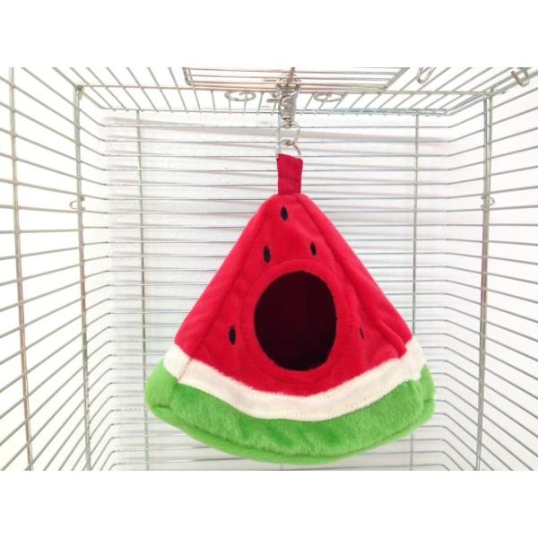 Rainbow ミニテントハウス（スイカ）インコとオウムのバードベット バードテント