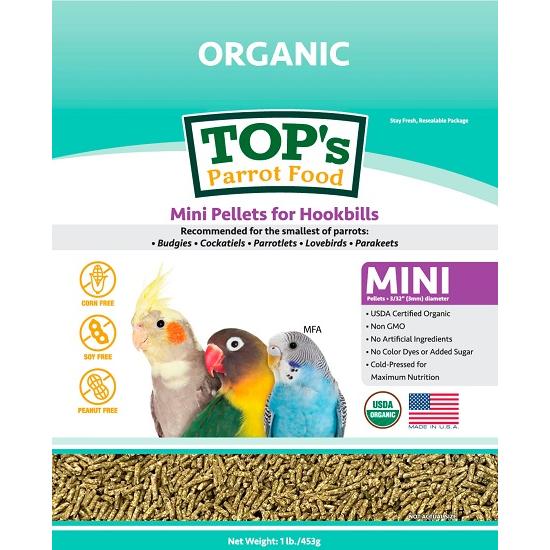 Top's Parrot Food トップ パロット フード（ミニ） 453g オーガニック ペレッ...