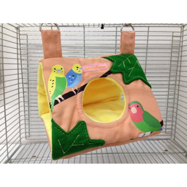 Rainbow なかよしバードさんかくトンネル（S）インコ オウム 鳥 ベッド バード テント おも...