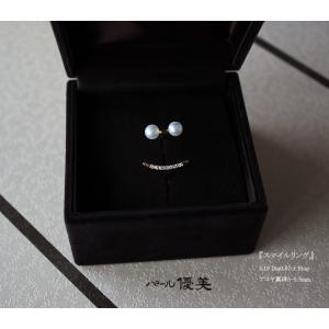 K18 数粒 あこや真珠 ベビーパール リング akoya ring : パール優美